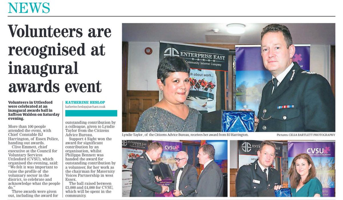 Support4Sight's tweet photo. Saturday 22nd June, Support 4 Sight won our award from CSVU for making a significant difference in the community. Here is a copy of the article for that the Saffron Reporter included of us receiving this award. #hereos #famous #significantdifference #csvu #uttlesford #community https://t.co/acbEUjWPxZ