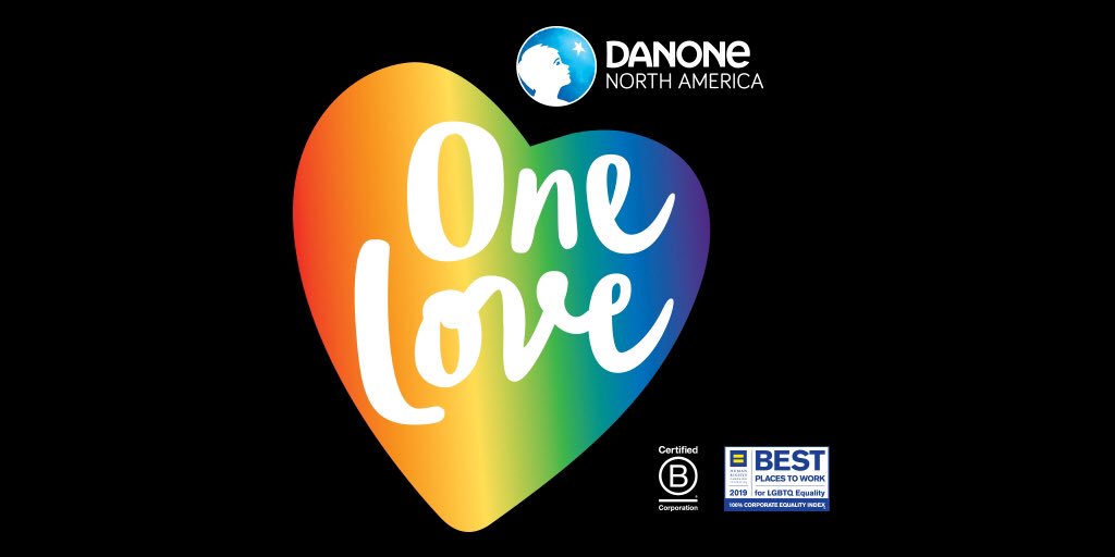 NYCPride's tweet photo. #PridePartner @DanoneNA is proud to celebrate what connects us all: The food we eat. The planet we share. And the love that brings us together. #OneLove #BCorp #100CEI https://t.co/PbdjNn8wCZ
