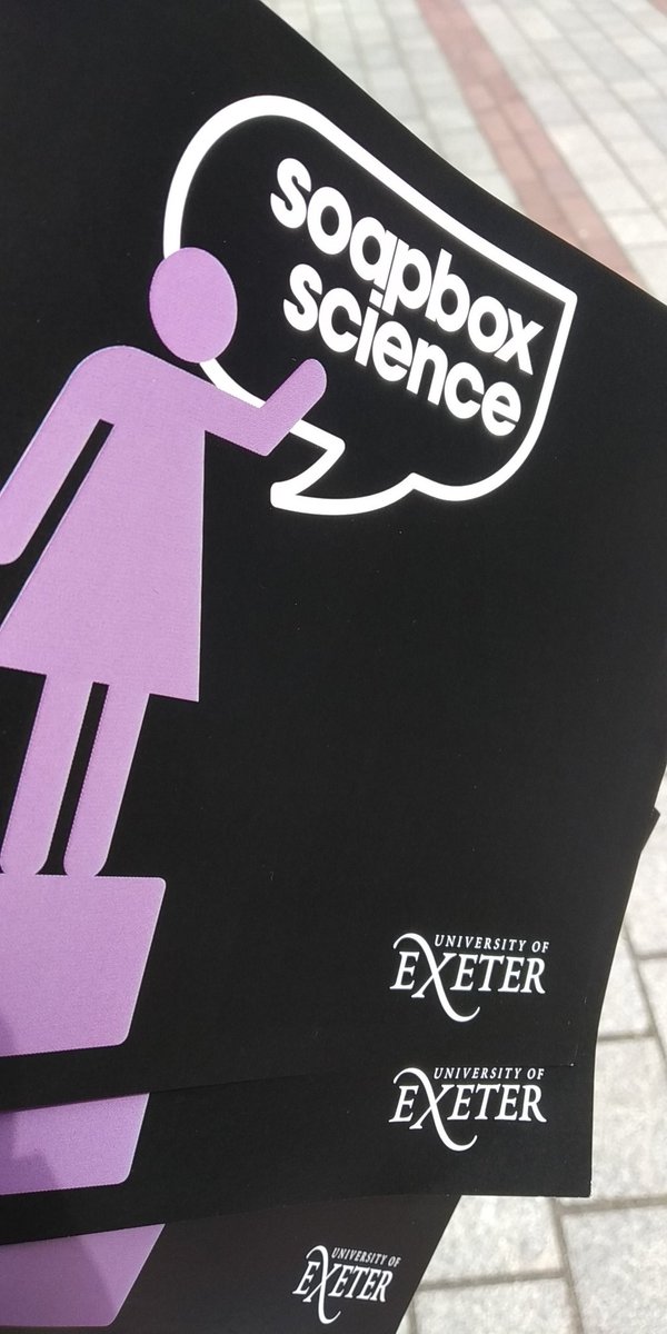 DrSylvia_Dimit's tweet photo. Sun is mostly out, our female scientists are on their soapboxes, and #ExeterSoapbox 2019 is about to start -- come join us! @SoapboxExeter @SoapboxScience https://t.co/wHjVHx8NOw