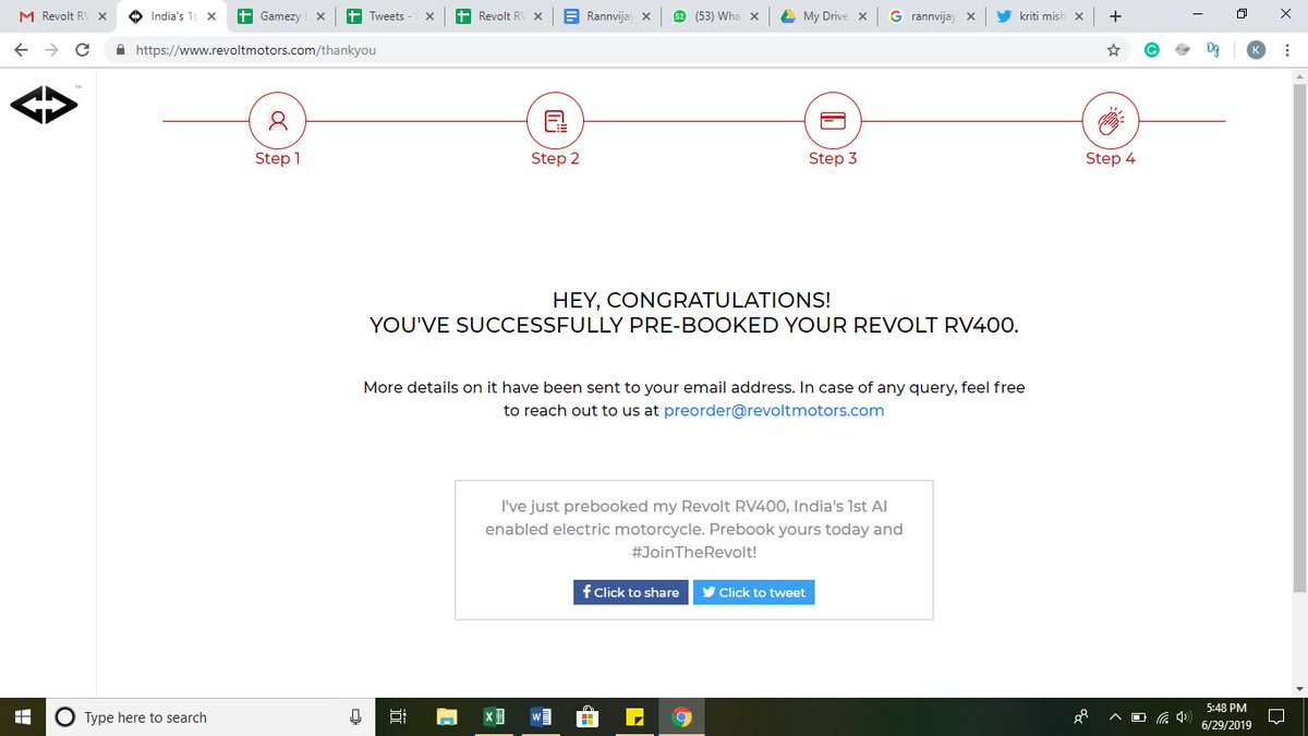 pensivewoolly's tweet photo. I've just prebooked my Revolt RV400, India's 1st AI enabled electric motorcycle. Prebook yours today. #RVFirst #JoinTheRevolt #WhyTheFuel, @RevoltMotorsIN
#PreBookRevolt with the code FOUNDRY https://t.co/oBqEME6Qjw