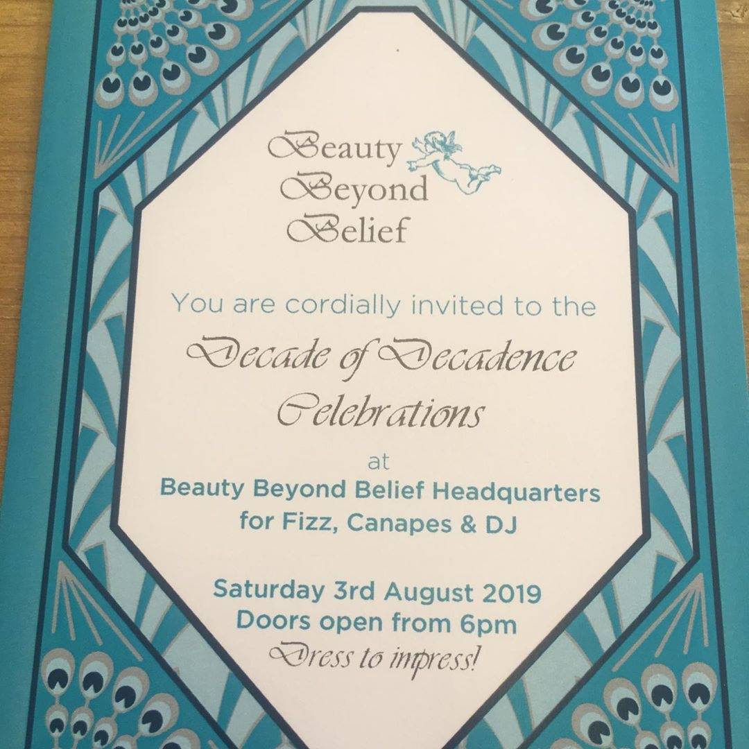 Its celebration time at Beauty Beyond Belief on Stanley Street and you're invited #southportindies 

#decadeofdecadance #celebrate 🥂✨🥂 #beliefbeautybeyond