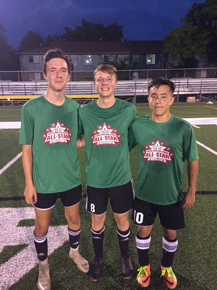 ERHSsoccer's tweet photo. It was great to have 3 of our Sr players out on the field last night representing ER in the 2019 Mid Michigan All Star Game.  All 3 players represented ER amazingly!!  Way to go guys and best of luck in the future.  #WeAreER #goHOUNDS!! https://t.co/TaJ7IBKen8
