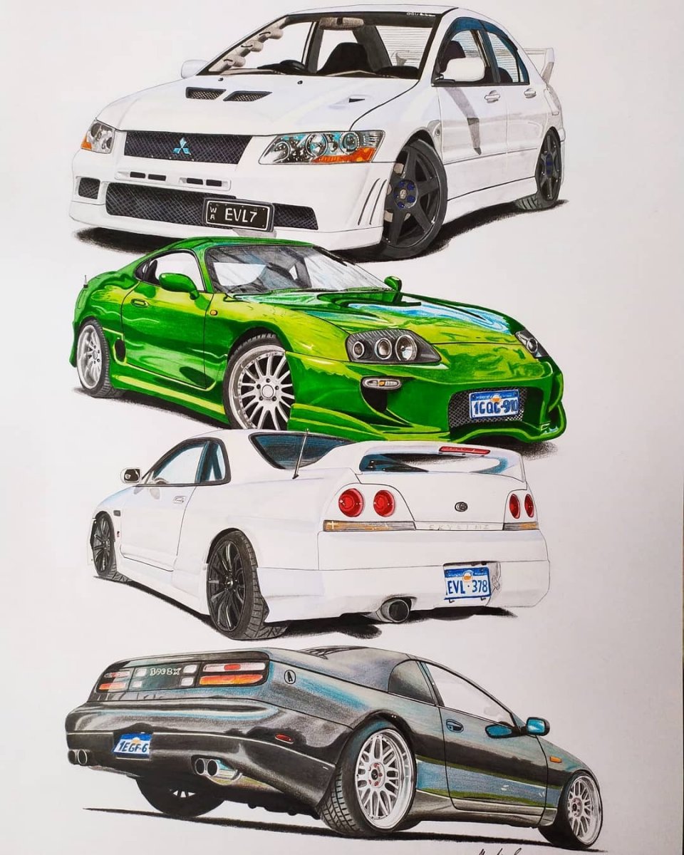 JDM рисунки красками