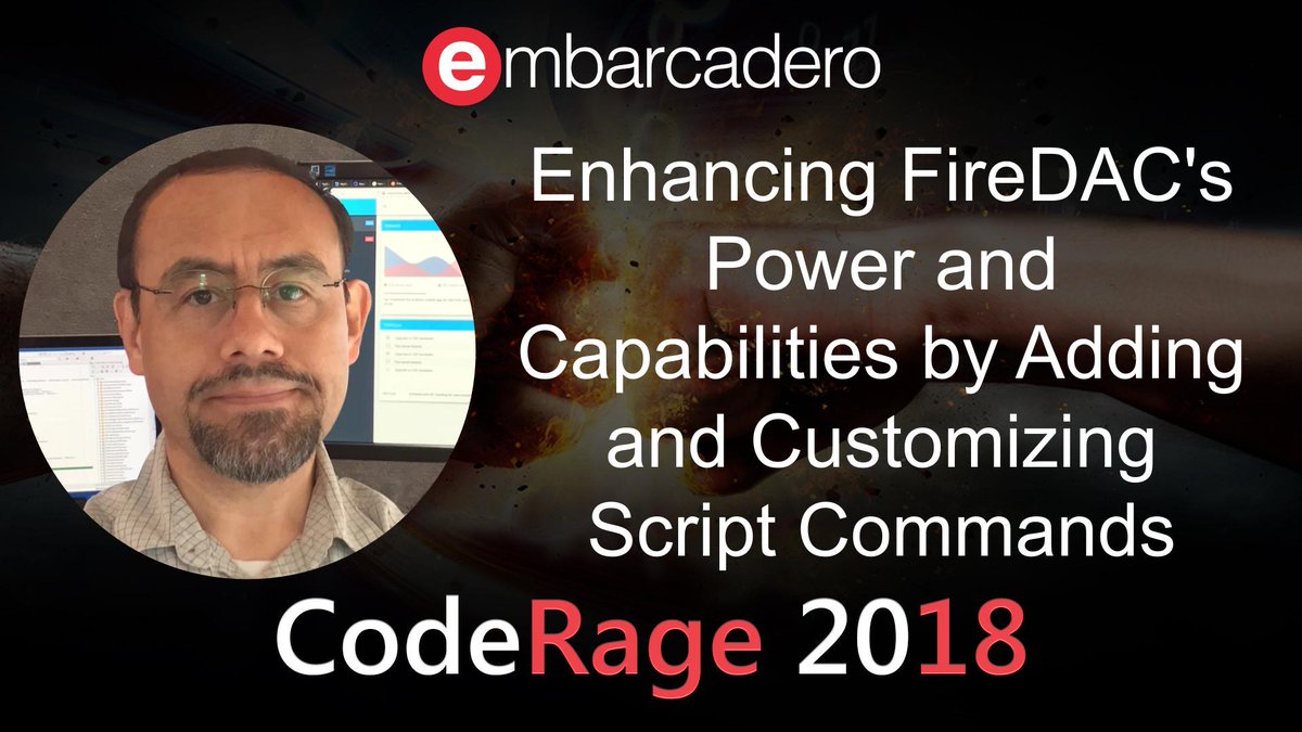 EmbarcaderoTech's tweet photo. Learn how to add new custom script commandsa modify built-in script commands in FireDAC with this #CodeRage2018 on-demand replay: https://t.co/ucjM8hWVYV https://t.co/fzk57fWf1t
