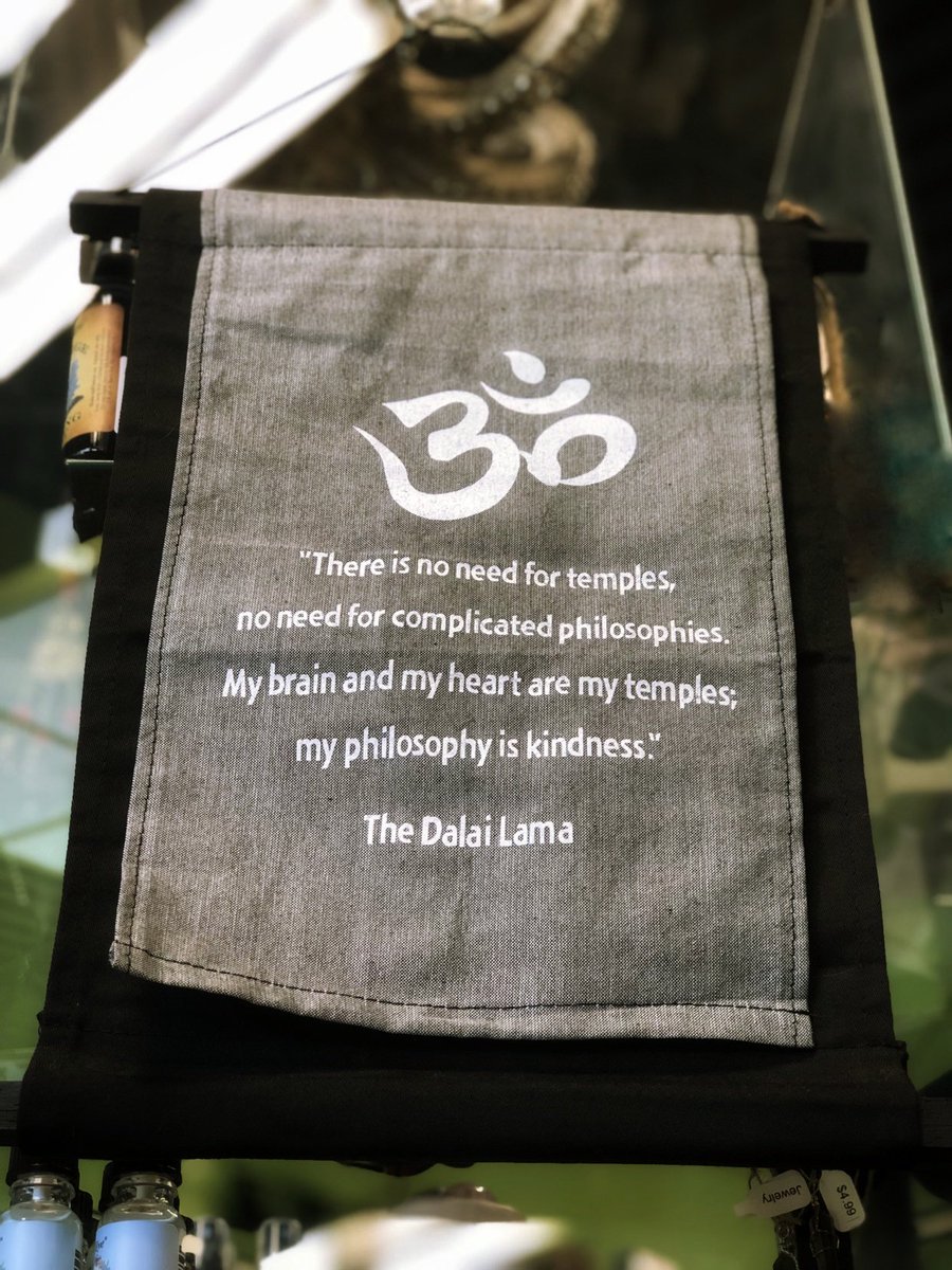 BuddhasBazaar's tweet photo. "There is no need for temples, no need for complicated philosophies. My brain and heart are my temples; my philosophy is kindness." #DalaiLama
#buddhasbazaar #smokeshop #gastonia #indiantrail #charlotte #SaturdayVibes #quotes #Zen https://t.co/5RAikw8GFX