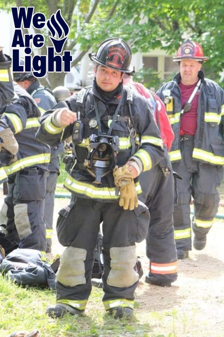 WeAreLight_LLDM's tweet photo. Firefighters Pedro Barajas and Jose U. Cano performed a house burn training exercise on 116 S. 5th St. On Saturday June 22, 2019 

Proudly #WeAreLight https://t.co/LDCnBN6hxt