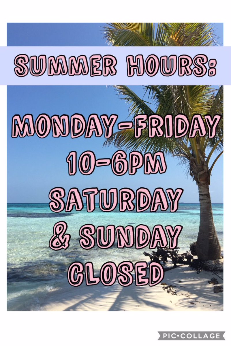 Check out our Summer Hours starting in July! 
Monday-Friday 10-6pm Saturday+Sunday CLOSED.
 Don't forget to stock up on all your dance wear needs for summer camps, intensives and more! Have a great summer! #Dance #ballet #Jazz #tap #shoplocal #summer #Dancing #vacation #Training