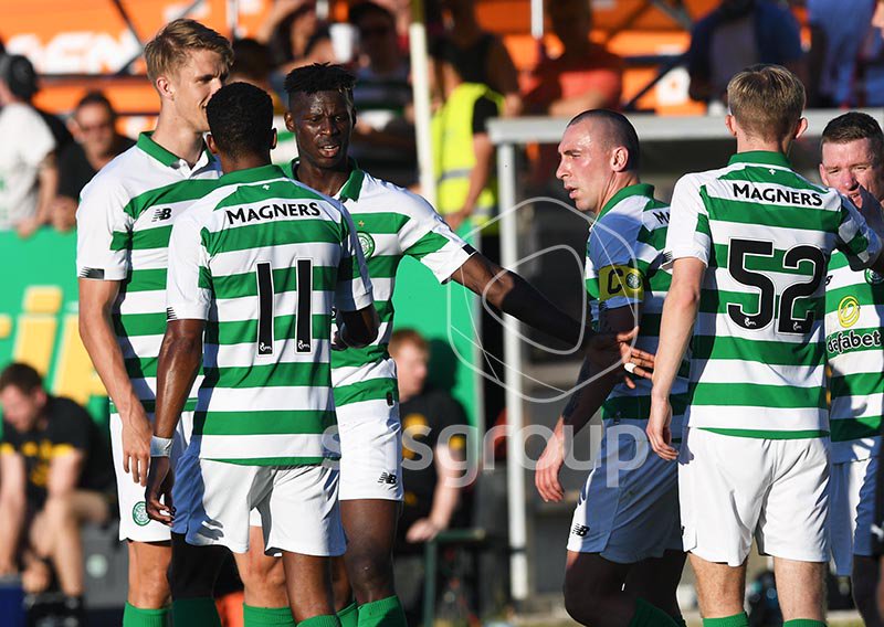 snsgroup's tweet photo. 🇦🇹 | Second half strikes from Leigh Griffiths and Vakoun Issouf Bayo helped @CelticFC to a 2⃣-1⃣ victory against #WeinerSC. 📸 https://t.co/RPg44KM3i8