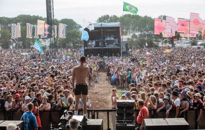 NME's tweet photo. If Glastonbury wasn’t already hot and bothered enough, @Slowthai’s set just turned the heat up to the max https://t.co/s0sIs6raQF https://t.co/9xz1on95Vg
