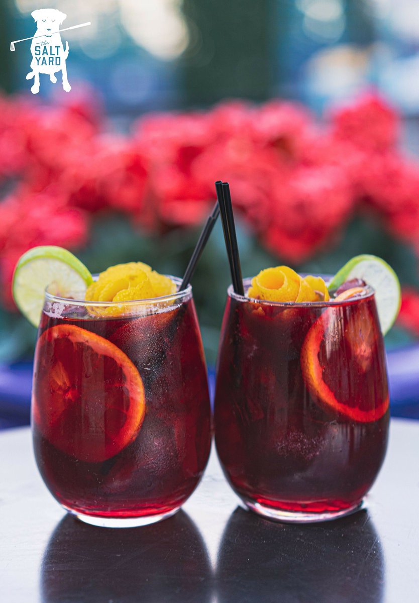 This weekend’s weather forecast: 100% chance of sangria! 🍷

$5 red or white sangrias will be available on our patios Saturday &amp; Sunday ONLY! Spend your weekend with us to take advantage of the beautiful weather &amp; our summer drink specials ☀️
