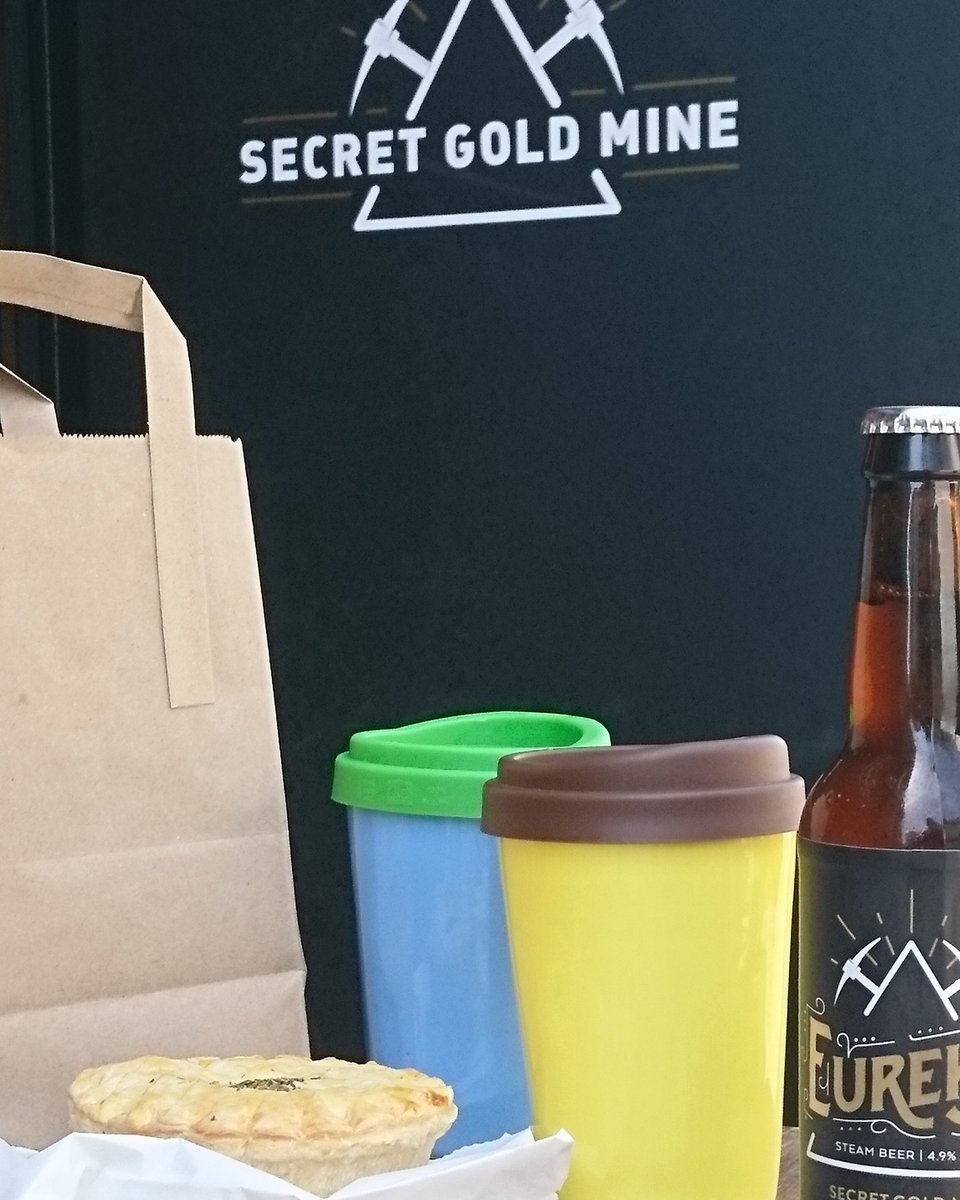 thermacupco's tweet photo. #thermacup on tour! Thanks to @SecretGoldmine for the #picnic #pies #scotcheggs #beer and #flatwhites. #reusablecup #specialtycoffee #whoateallthepies https://t.co/XhkT645Zsb