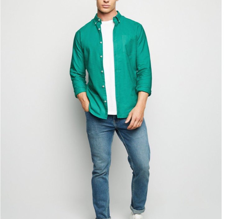 Teal Cotton Long Sleeve Oxford Shirt.Available in all sizes.N6,500 . #londonerrands