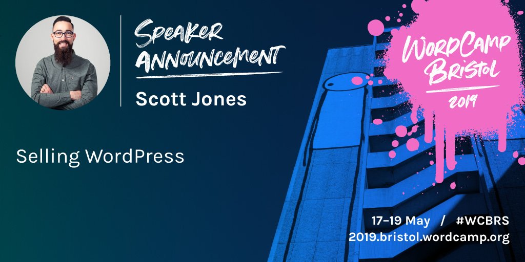 WordCamp Bristol (@wordcampbristol) on Twitter photo Watch the fantastic <a href="/sjonesuk/">Scott Jones</a> give his talk 'Selling WordPress' at #WCBRS.
He's available to watch on WordPress.tv now 👇🏽
wordpress.tv/2019/06/19/sco… Watch the fantastic <a href="/sjonesuk/">Scott Jones</a> give his talk 'Selling WordPress' at #WCBRS.
He's available to watch on WordPress.tv now 👇🏽
wordpress.tv/2019/06/19/sco…