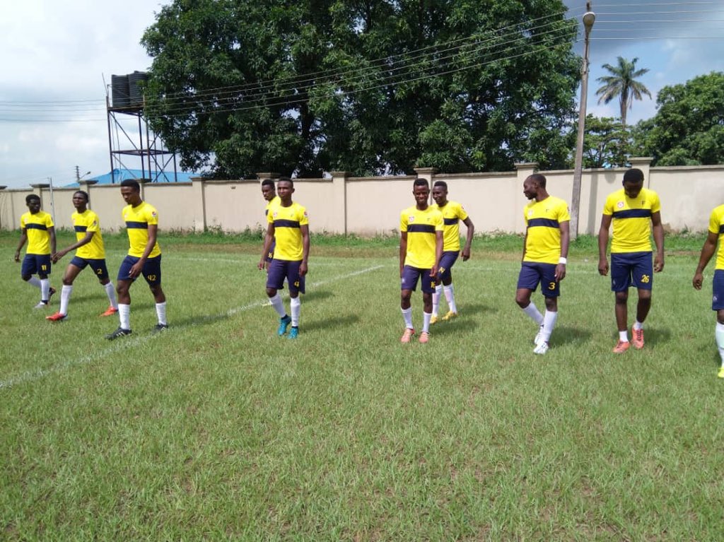 TheSociaLiga's tweet photo. After two matches were postponed last weekend due to a heavily waterlogged pitch, the #Bet9jaSociaLiga returns for the final two games of #SociaLigaMD4! 

It's @TheGunsFC_ 🆚 @AlimoshoFC #GUNALI https://t.co/RDsfDcCw7h