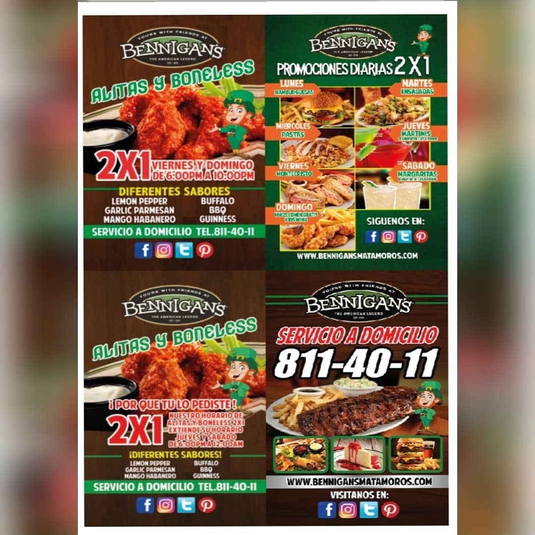 BennigansMaat's tweet photo. Este #sabado como que está bueno para disfrutar con la #Familia #amigos recuerda que tenemos las mejores promociones todos los días. Disfruta este sábadito en #BennigansMatamoros tenemos al 2x1 la #CervezaBotella #Tecatelight #Indio #coorslight #AmstelUltra y #XXLager al 2x1 https://t.co/bOEqyG1g2e