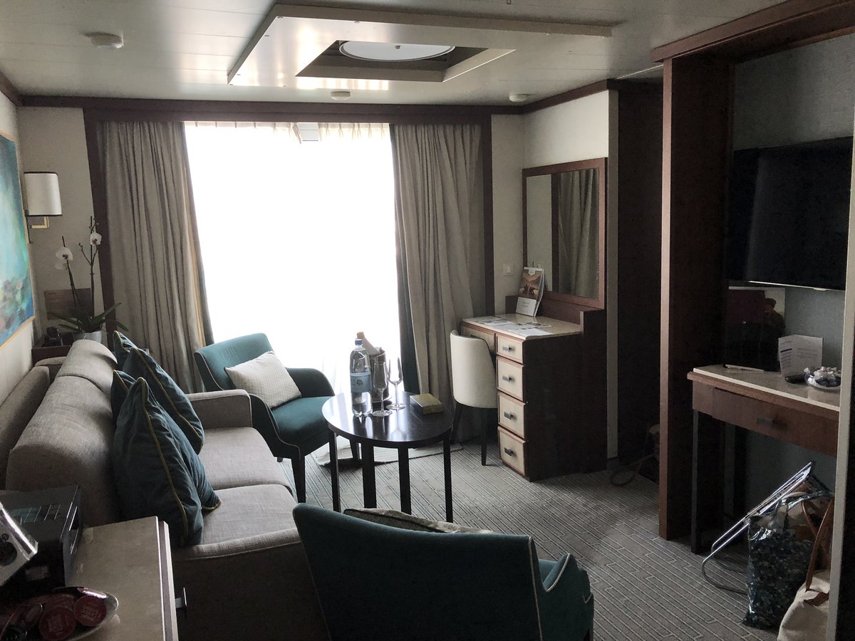 Just boarded Brittania for a week’s cruise around the Fjords.