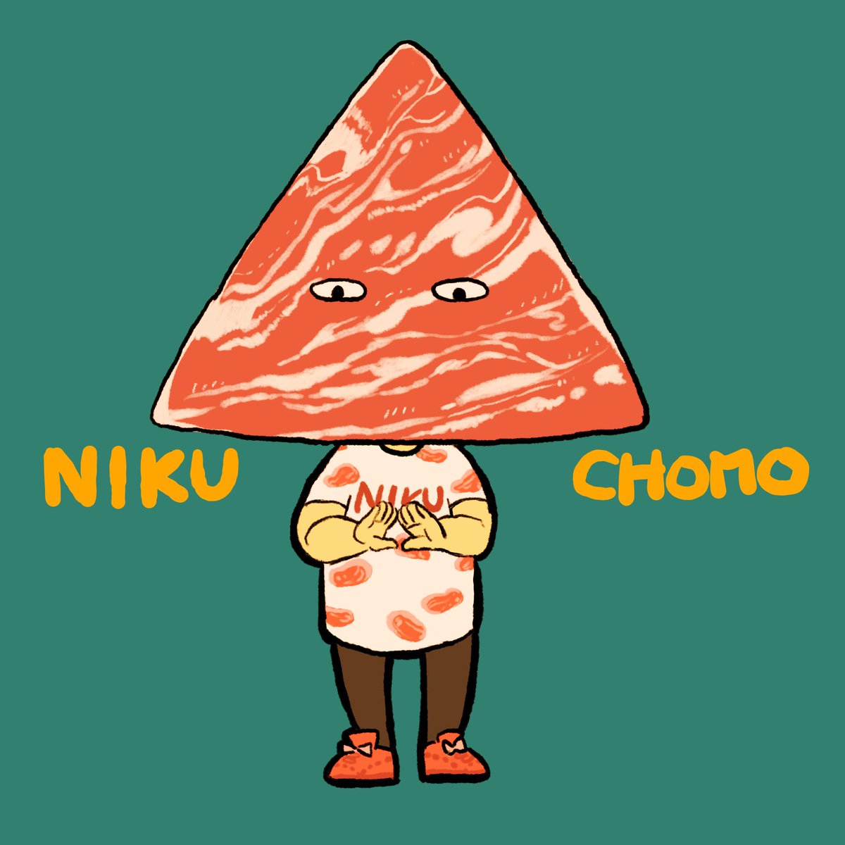 onigirimooikko's tweet photo. #肉チョモくん
いつも動画楽しく拝見してます、山っぽいシルエットの三角と肉の柄を合わせたら可愛いかなと思い描きました🥩
��れからも応援してます！！！ https://t.co/sTKINdOebm