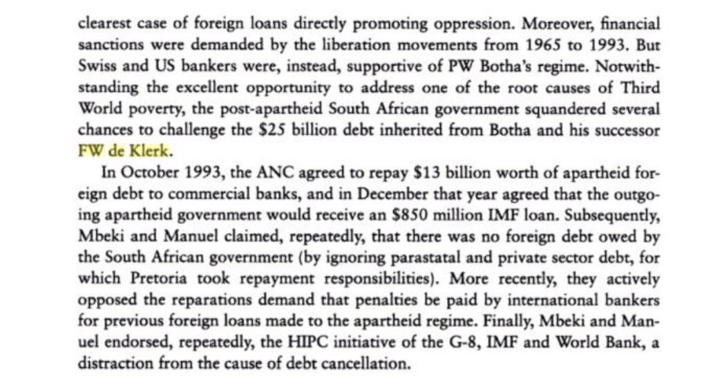 themankhosi's tweet photo. #CodesaResolutions

👉ANC agreed to repay $13 billions debt

👉Agreed tht outgoing apartheid govt would receive $850 million  loan frim IMF.

Yet today Bidvest ANC is against companies implicated in th #CIEXReport to pay back th money
#StayWoke
#StateCaptureInquiry https://t.co/TMMhpj6ngT