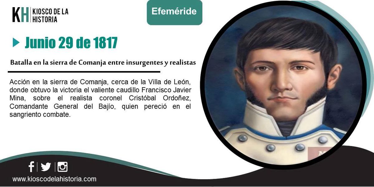 KioscoHistoria's tweet photo. El #29deJunio de 1817 se dió una Batalla entre realistas e insurgentes el escenario de la Batalla del Fuerte del Sombrero ubicado en la Sierra de #Comanja cerca de la Villa de León, Gto.🇪🇸⚔️🇲🇽⚔️🇪🇸🇲🇽
https://t.co/VqolbZAGZr https://t.co/jgMZL42WZi