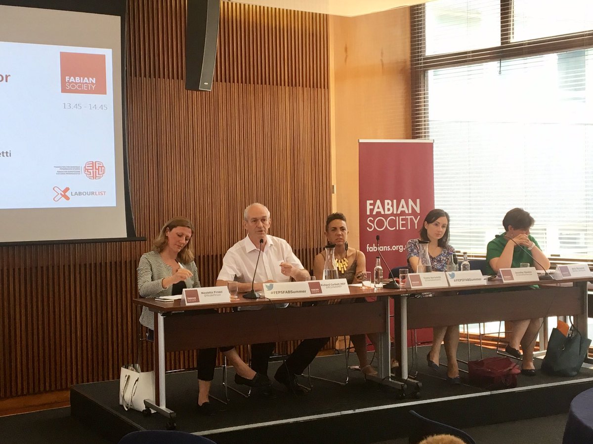 Very interesting discussion on analysis and what the #EUelections2019 offers now for the the left by @Ania_Skrzypek @NicolePirozzi @RCorbettMEP @JenniferMerode @IvanaBartoletti #FepsFabSummer @FEPS_Europe @thefabians