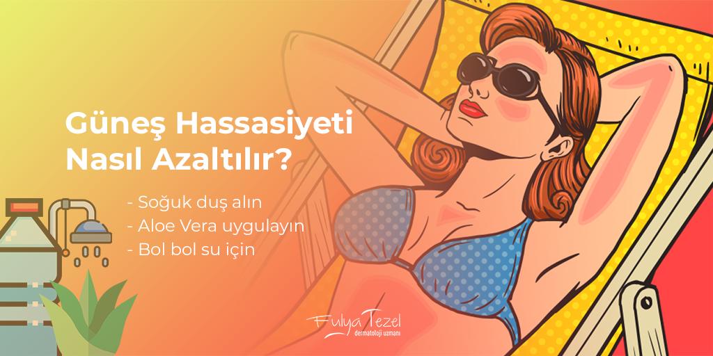 Yaz başladı, güneşlenmeye başladık ama bazen bu aktivitenin keyifsiz sonuçları olabiliyor. Peki güneş hassasiyeti nasıl azaltılır derseniz, birkaç önerimiz var! 😊 #yaz #sıcaklar #güneş #cumartesi #haftasonu