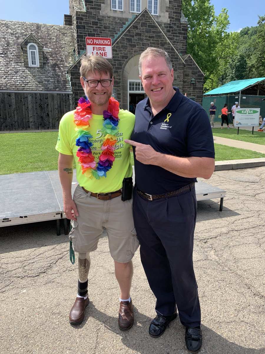 RichRumsey's tweet photo. Wrapping up a great @PghCureSarcoma run/walk with #sarcoma survivor and guru, Dr. Kurt Weiss. Over 1800 participants raised over $195K to cure sarcoma. All of us at @CureSarcoma are proud to partner! You started the Race to Cure Sarcoma. @UPMC https://t.co/LdOVoLOeFr