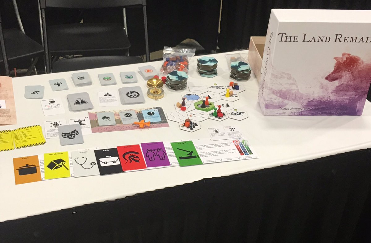 jac4allnrds's tweet photo. Come check out the SSJ Games booth at @GEXConvention in Dulles VA.  Today and Tomorrow we’re show casing and play testing our up coming game, The Land Remains.  #boardgames #gamedev https://t.co/vfdQzSVsux