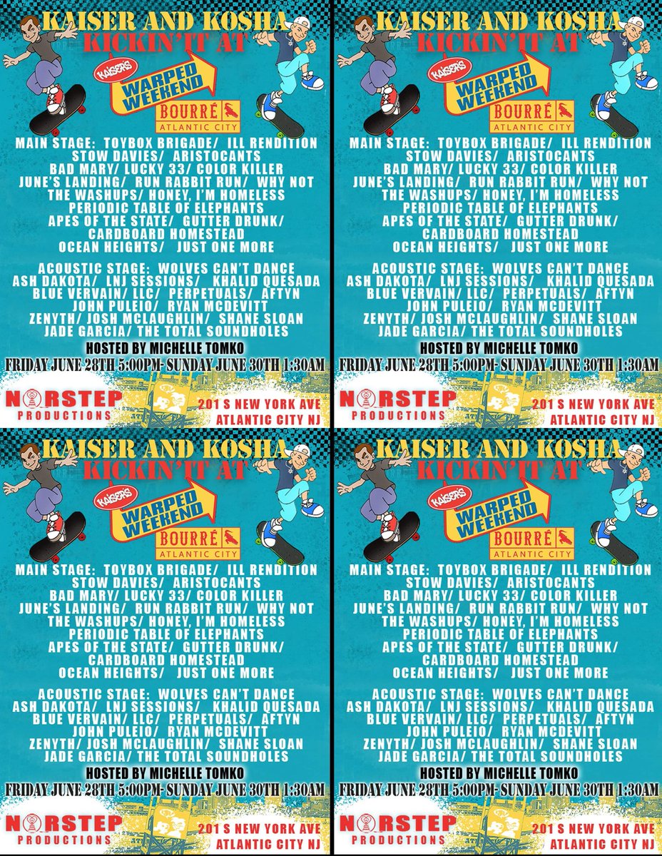 stevenorstep's tweet photo. @KevinLyman Only all ages Warped approved after party in the city. Come hang with Kaiser and Kosha and watch killer bands. https://t.co/AmHpWbUdir