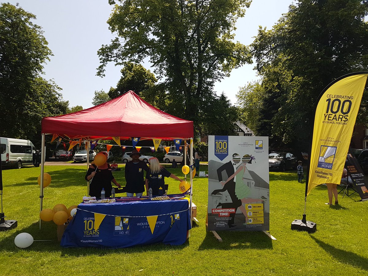WolvesHomes's tweet photo. Great afternoon at West Park for #ArmedForcesDay2019. So much on offer. Take it from us, the sun is strong today, so drink plenty of water! @WolvesCouncil ^BH #CouncilHomes100 #AddisonAct https://t.co/sOrDsW7KXk