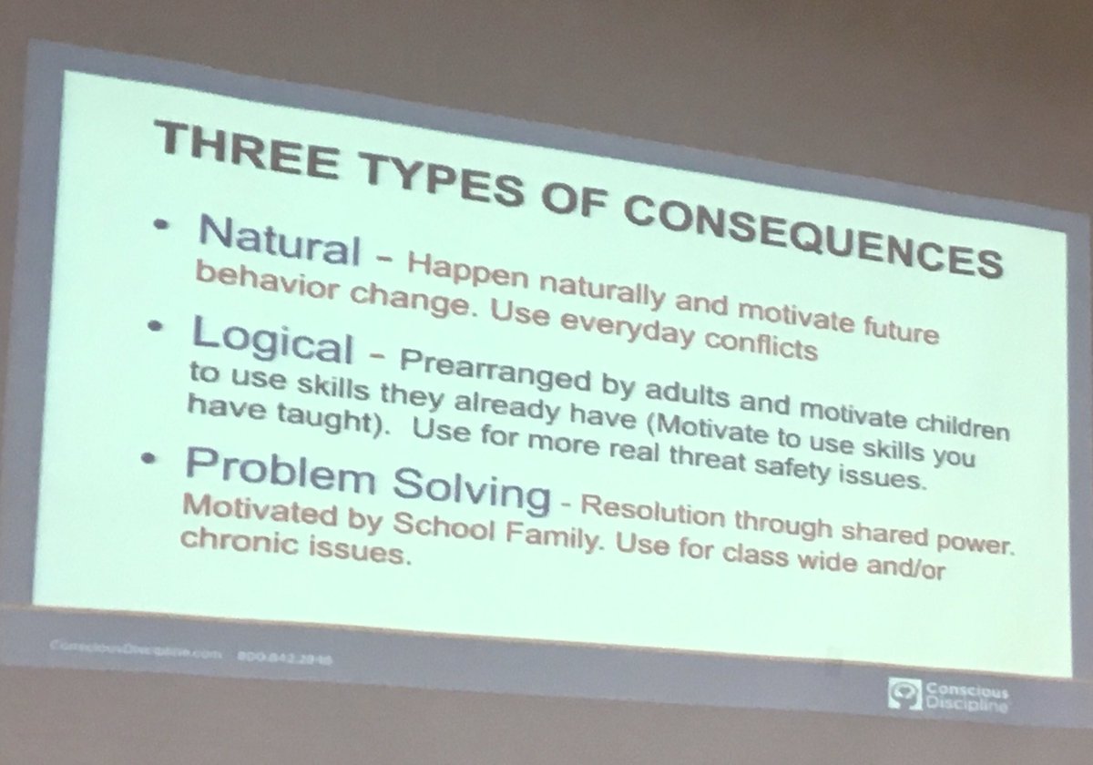 Consequences don't teach but motivate. We need to teach them skills to handle consequences.  #consciousdiscipline #CD1Houston
