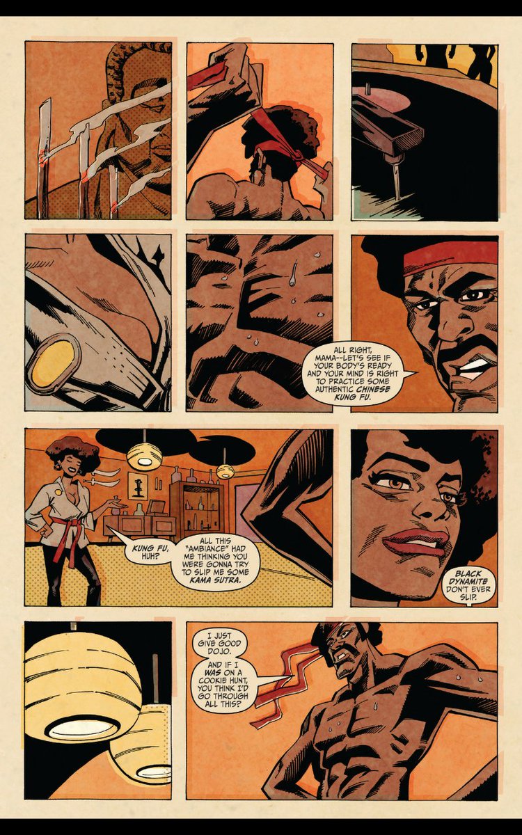 MichaelJaiWhite's tweet image. I thought I told you not to interrupt my kung fu! 
From the Black Dynamite Comic by Brian Ash, Ron Wimberly, and Jun Lofamia! 
#blackdynamite #martialarts #action #comedy #kungfu #martialartist #comic #comicstrip