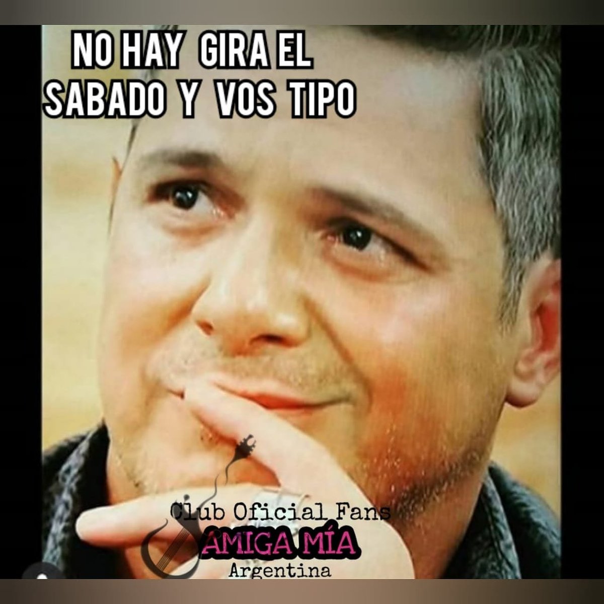 Este fin de semana no hay concierto y nosotras así 👆👆 😭 <a href="/alejandrosanz/">Alejandro Sanz</a> #AmigaMíaArg que llegue pronto #LaGiraSantiago y #LaGira🇦🇷