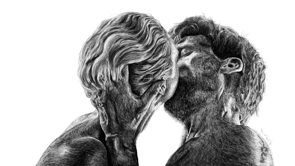 monila1000's tweet photo. After over a week of relentless drawing, the fruit of my love for Jaime and Brienne is finally finished!😊 I have to say that @lovegwendoline and @nikolajcw were absolutely wonderful subjects to work with. They're just both amazing actors and beautiful human beings 💙 https://t.co/wDcNM3NEe9