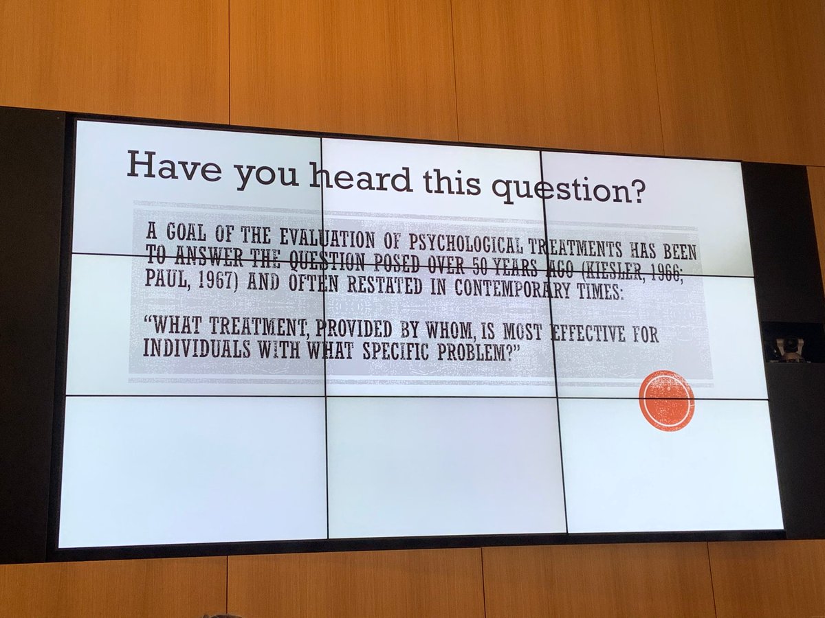Emma_Mumper's tweet photo. Imploring the next generation of clinical psychologists to better understand common principles of change between psychological treatments at #jccapforum2019 https://t.co/hCptZ22Yqi