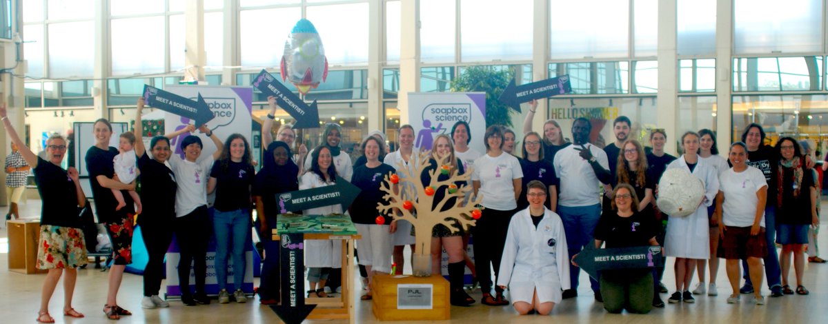 SoapboxSciMK's tweet photo. Huge thanks to the volunteers today - we couldn't provide so much support to speakers, information to the crowds and measure our impact without you!  Great to have past speakers @HMetcalfe1 &amp; @sofia_kour &amp; I'm sure future speakers there too! It's a good model @SoapboxScience https://t.co/kt3aMWvUQh