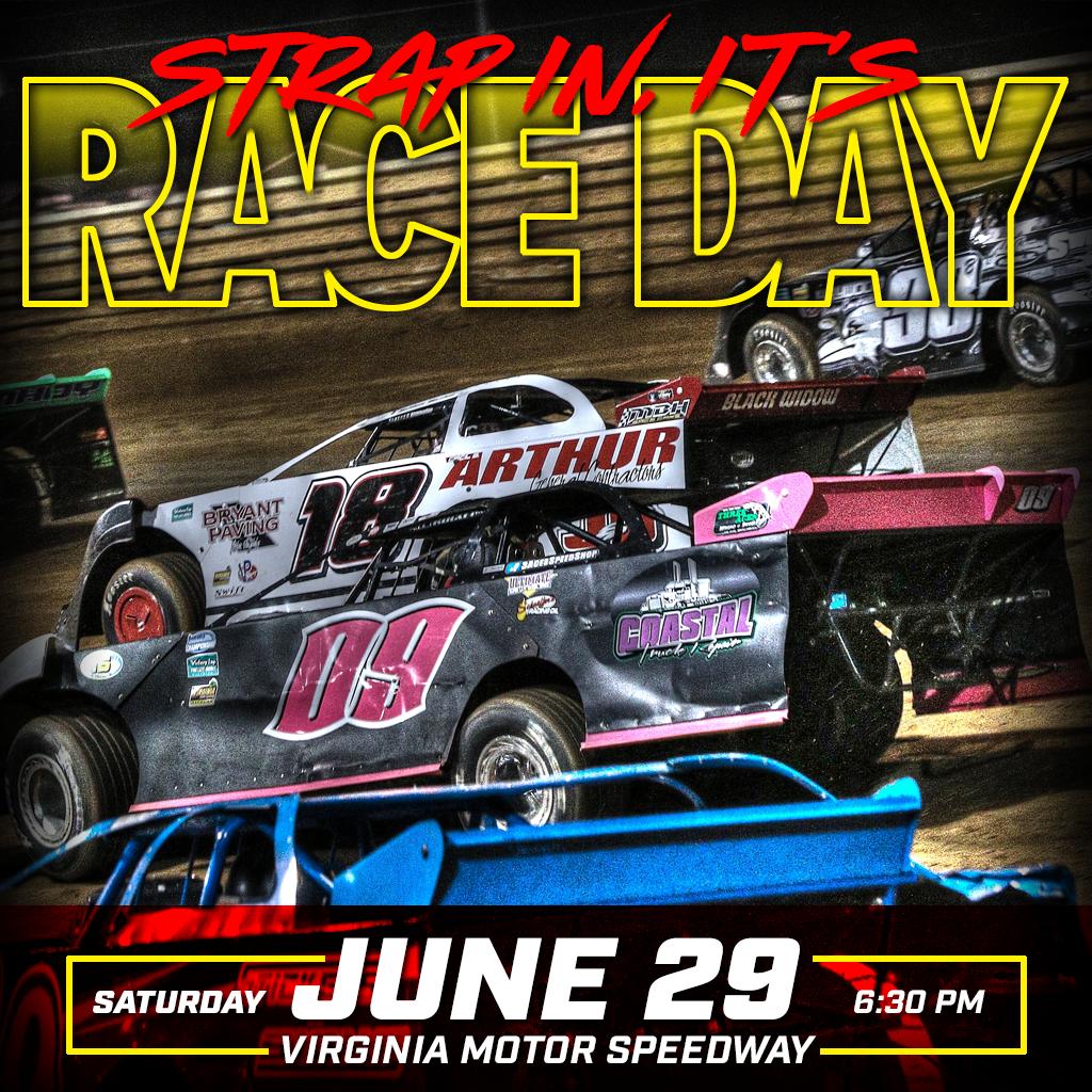 vamotorspeedway's tweet photo. IT'S RACE DAY - Virginia Motor Speedway will host week 6 of Dirt Series Championship weekly racing and feature the Pro Late Models, Sportsman, Modified and Limited Stock divisions in some exciting side by side racing!

Gates open at 5pm, hot laps 6:30pm and features at 8pm. https://t.co/dQSeKvmeSL
