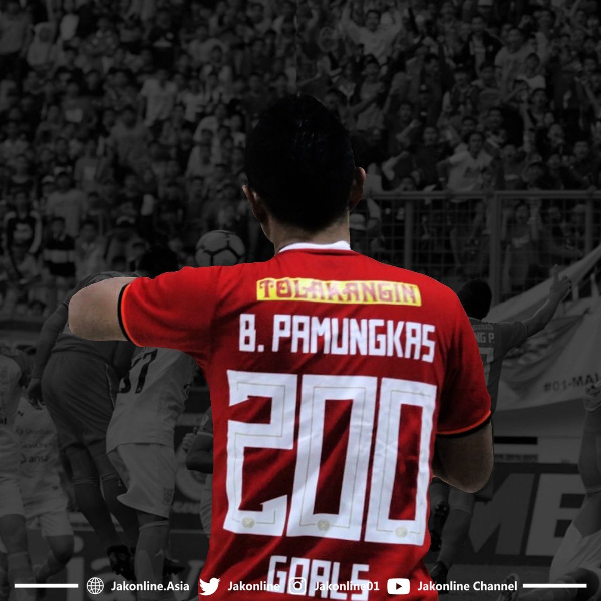 JakOnline's tweet photo. 200 gol, 20 tahun bersama Persija Jakarta. Dedikasi, cinta dan kebanggaan itu bernama Bambang Pamungkas

#persija
#jakmania
#jakonline
#guepersija
#banggajakmania
#BAMBANGPAMUNGKAS
#bepe20
#UpdateJO
#FotoJO https://t.co/4PkPXY0f5u