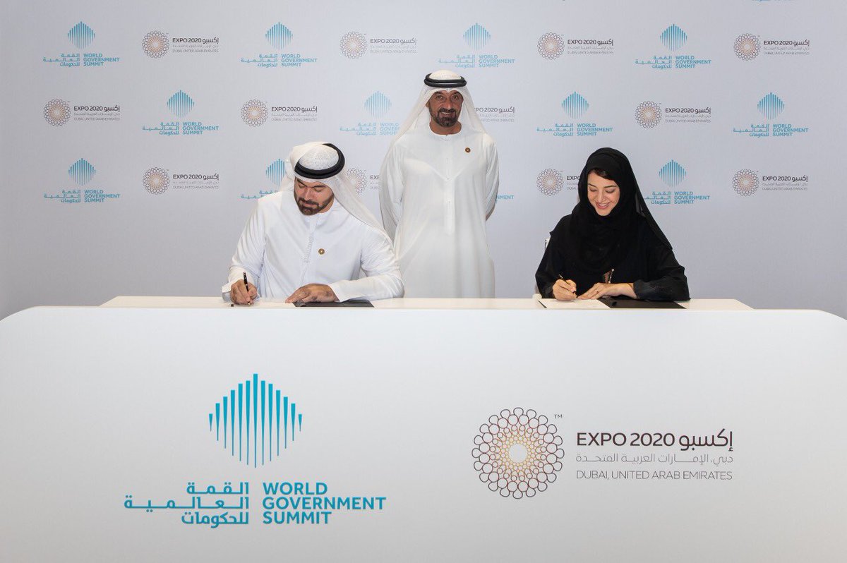 .<a href="/HHShkMohd/">HH Sheikh Mohammed</a>: We issued directives to hold next year's <a href="/WorldGovSummit/">World Governments Summit</a> at @expo2020dubai. The World Government Summit - Expo 2020, to be held 22nd November next year, will represent the intellectual hub of Expo 2020 with 10,000 government officials &amp; 30 international organizations