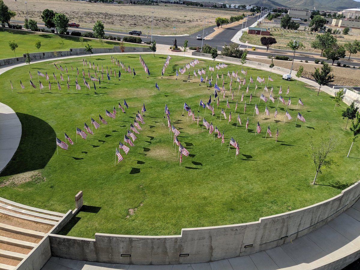 The Town of Prescott Valley has set up a field of flags to honor the 19 Fallen Granite Mountain Hotshots.

You can visit the field located at the Prescott Valley Civic Center through Monday morning.