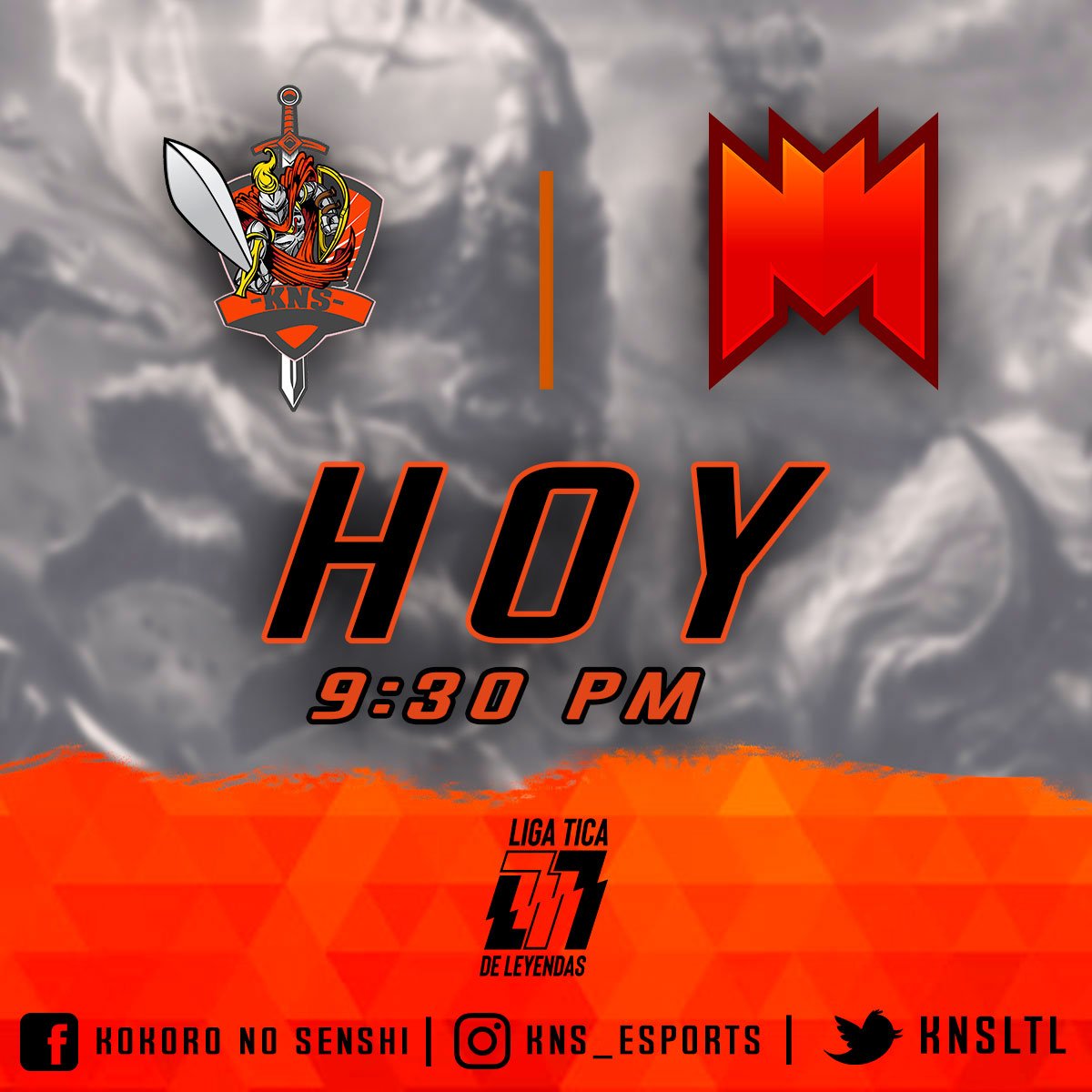 KNSLTL's tweet photo. Hoy a las 9:30 pm nos estaremos enfrentando a @InFinitye_sport Costa Rica, en el segundo día de la quinta fecha de @LigaTicaLoL
📺 https://t.co/GmWv0N5pRY
#GoKNS #LTL19 https://t.co/MhCsgJizas