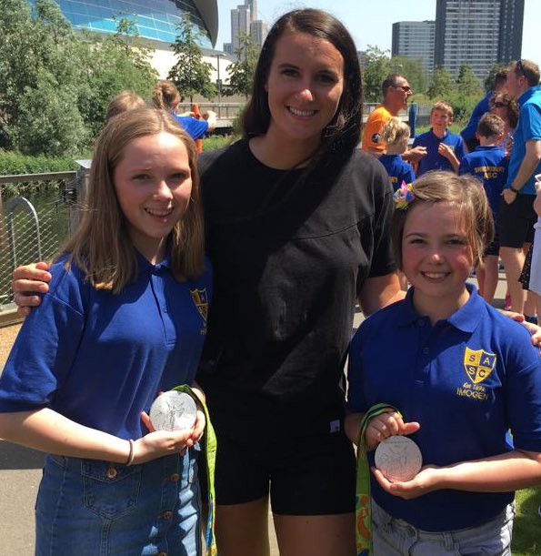 ClareGwilt's tweet photo. Thank you to both @MBENick and @JazzCarlin for a fantastic day #LondonAquaticCentre a pleasure to meet you both. https://t.co/PvWMJqPEYO