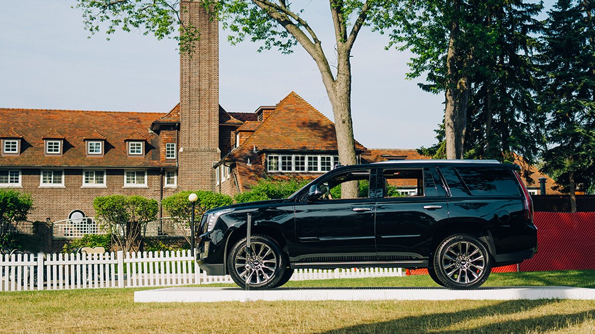 Nothing like playing on home turf. Golf is back in Detroit, and so is Cadillac. #Escalade #RocketMortgageClassic #CadillacGolf