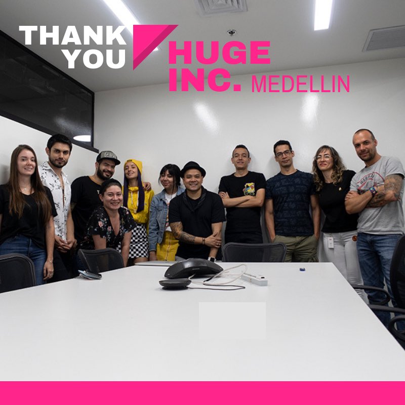 I had the pleasure of speaking to the good people at <a href="/hugeinc/">Huge</a> last week about my life as a designer &amp; YouTuber. #Huge is a multi-national digital agency headquarter in #Brooklyn #NY Thank you Huge Inc. #Medellin 🇨🇴 for having me. #Colombia 🌴⛰🏢🇨🇴