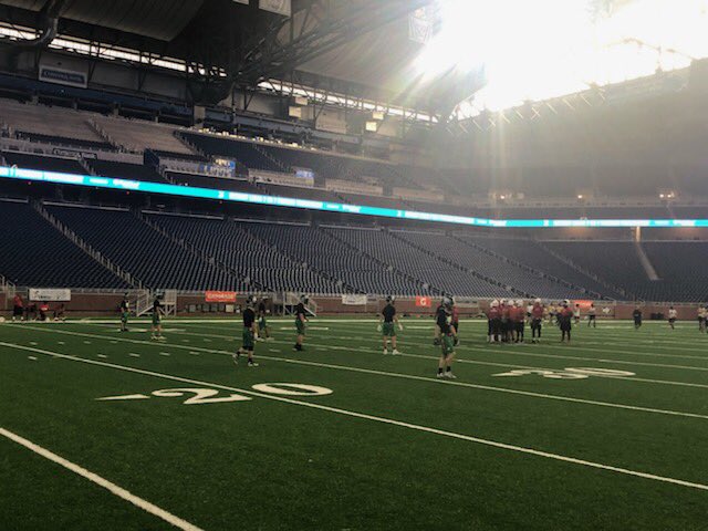 HLHS football 7-on-7 @ Ford Field! Next game @ 2:00 PM - a win puts them in the championship game... #HLCSGreatThings