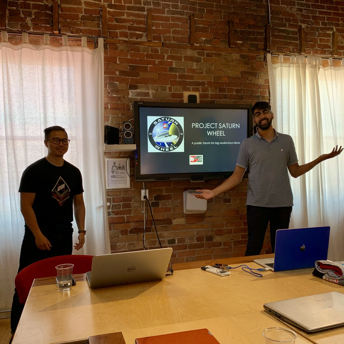 The Saturn Wheel project team is presenting their findings today! #wtph #science