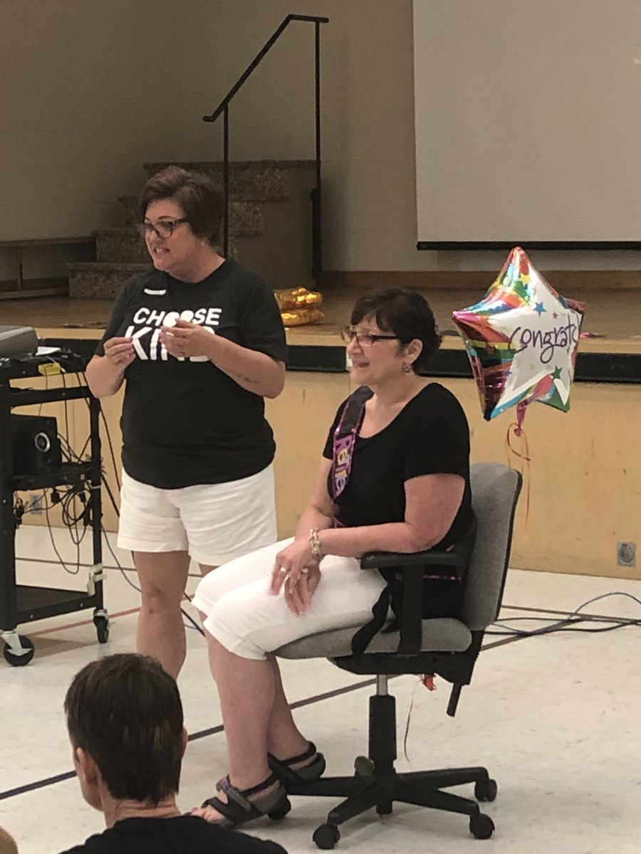 Year end assembly - celebrating Mrs Chater on her retirement, student achievement, plus presenting flags to our newcomers to Canada.  Great day.
