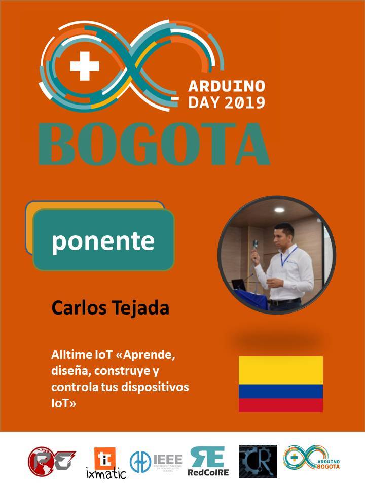 Javiertecteos's tweet image. Alltime IoT (Aprende, diseña, construye y controla tus dispositivos IoT) #Arduino #ArduinoD19 #ArduinoBogota arduinobogota.wordpress.com/2019/06/29/all…