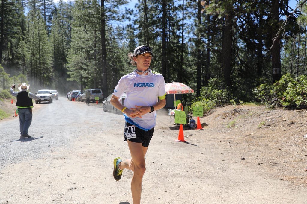Jim Walmsley leads the 2019 Western States 100 at Dusty Corners (mile 38) in 5:18:30 elapsed. #WS100