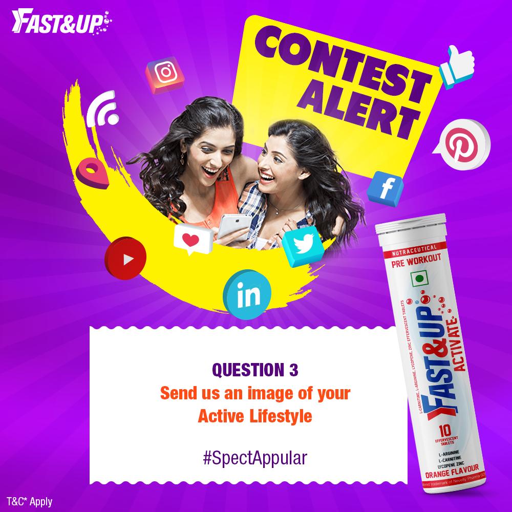 FastandUp_India's tweet photo. Q.3 is out!

Tweet, RT, Follow and Tag your friends to win #fastandup Gift Hamper.

Join us now!#SpectAppular

#FuelTheBlue
@Contestmumbai
@ContestsInIndia
@india4contests
 #ContestAlertIndia #SocialMediaDay #Social #HappySocialMediaDay #ContestOfTheDay #SundayMotivation #Contest https://t.co/E5KuKJy3Bz