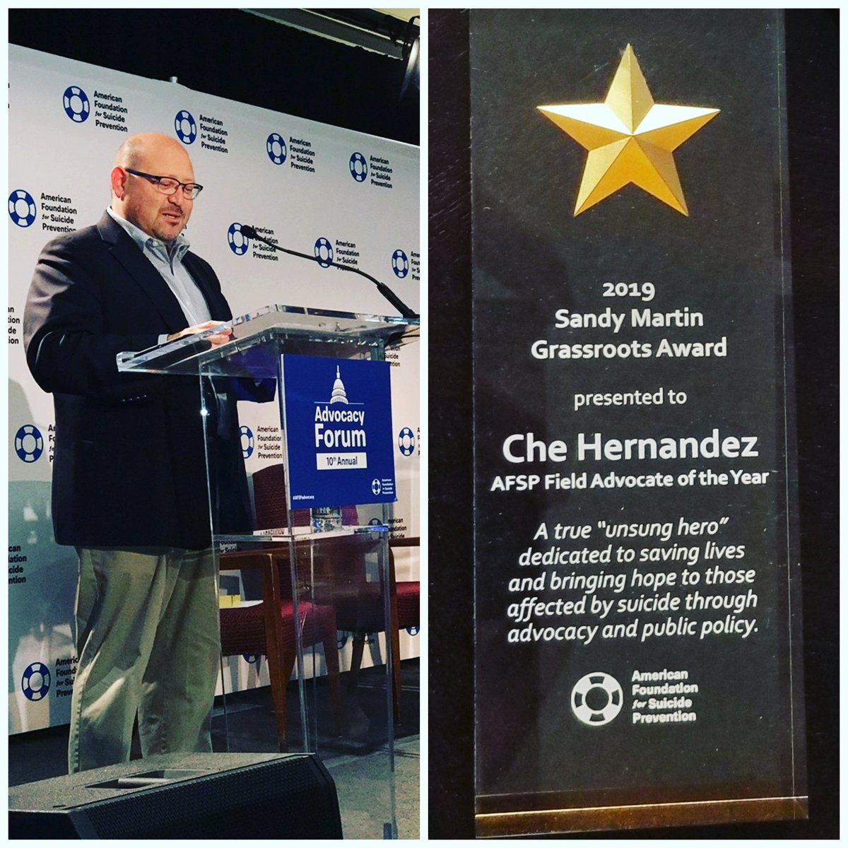 AFSP San Diego (@afspsandiego) on Twitter photo Shoutout to our #AFSPSanDiego Chapter Chairman who received the Sandy Martin Grassroots Award! This prestigious award was given out to 4 members of the <a href="/afspnational/">American Foundation for Suicide Prevention</a> for work to make #suicideprevention and #mentalhealth the legislative priority it should be. #stopsuicide #afsp Shoutout to our #AFSPSanDiego Chapter Chairman who received the Sandy Martin Grassroots Award! This prestigious award was given out to 4 members of the <a href="/afspnational/">American Foundation for Suicide Prevention</a> for work to make #suicideprevention and #mentalhealth the legislative priority it should be. #stopsuicide #afsp